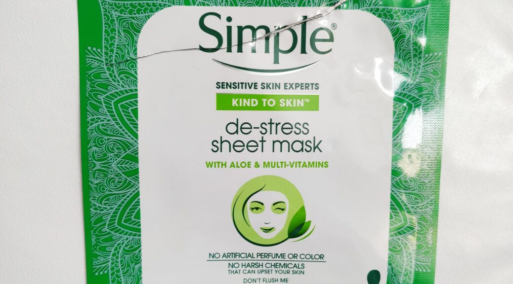 Simple De-Stress Sheet Mask