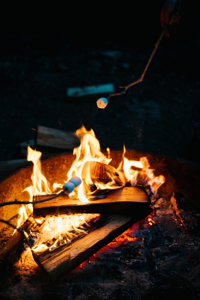 bonfire with s'mores