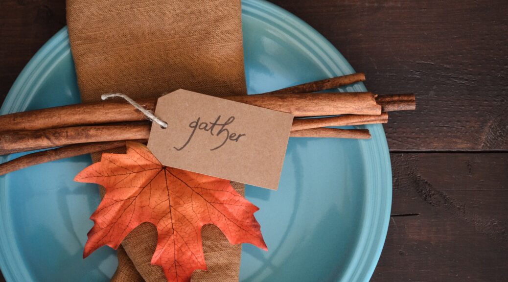 Thanksgiving plate setting