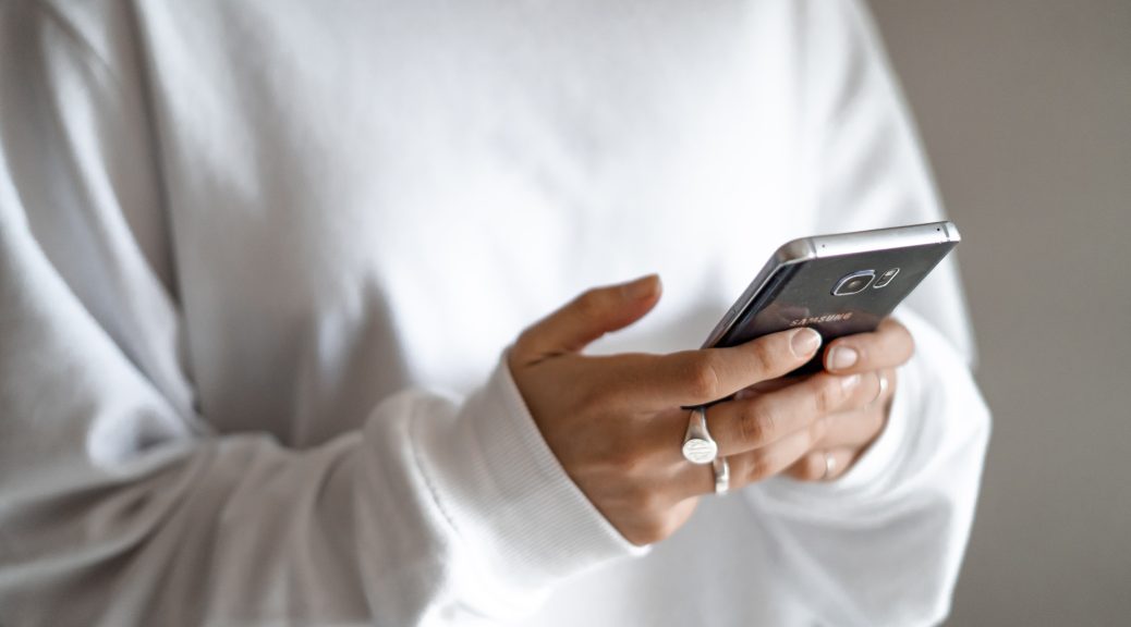 person holding cell phone